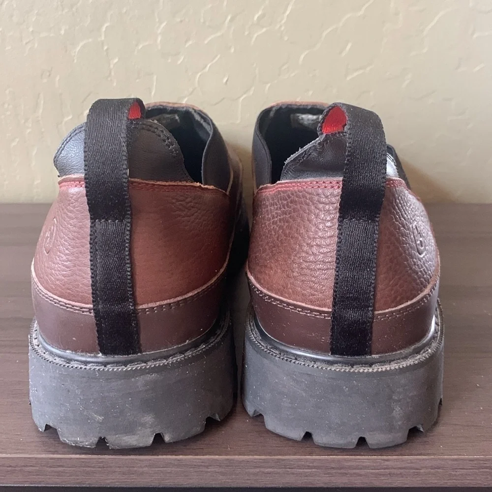 SwissGear Brown Leather Slip On Loafer Comfort Low Top Size 11